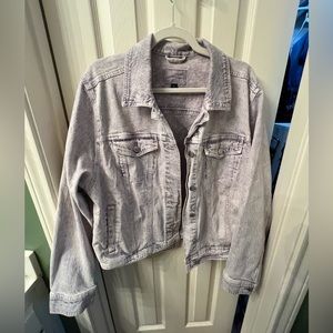 Purple Acid Wash Denim Jacket XXL